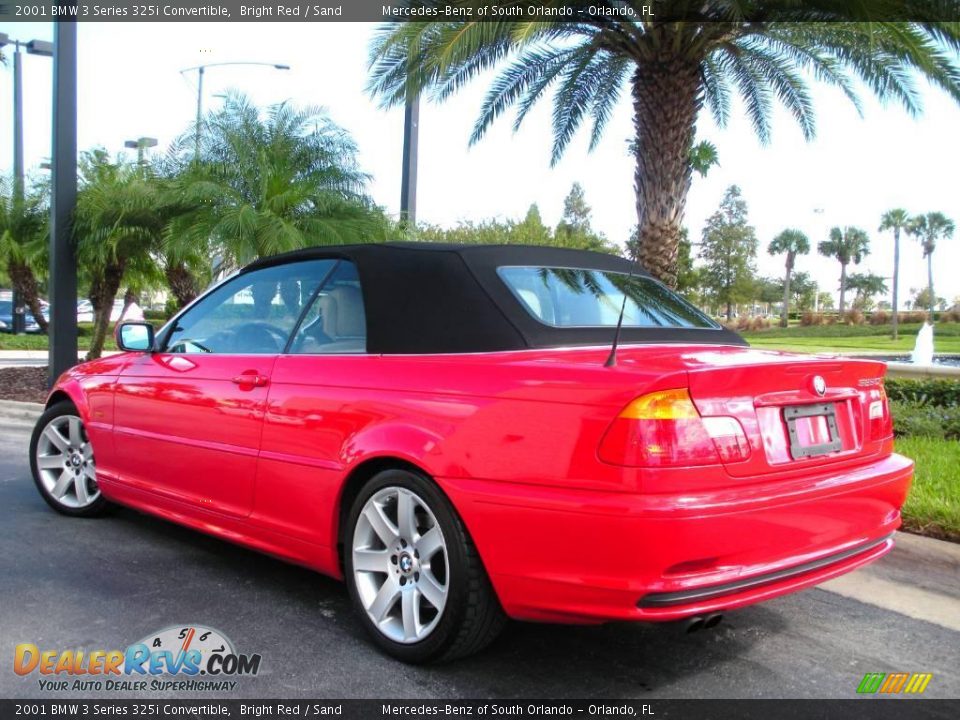 2001 BMW 3 Series 325i Convertible Bright Red / Sand Photo #8