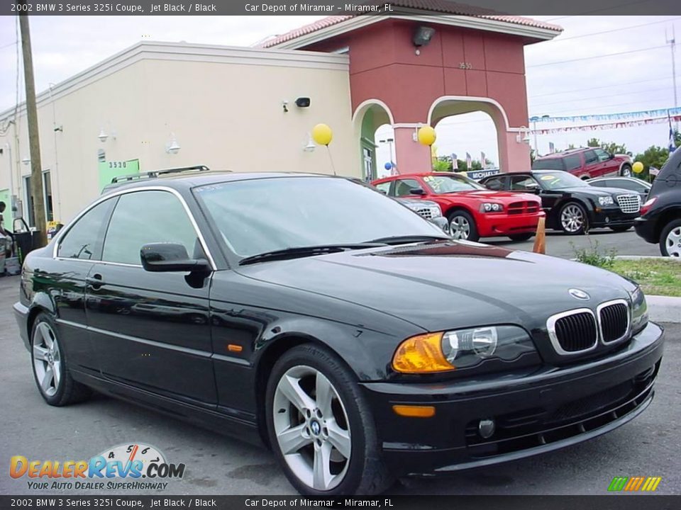 2002 BMW 3 Series 325i Coupe Jet Black / Black Photo #1