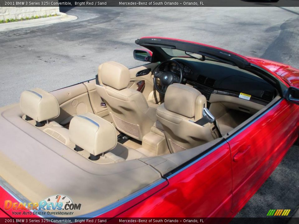 2001 BMW 3 Series 325i Convertible Bright Red / Sand Photo #11