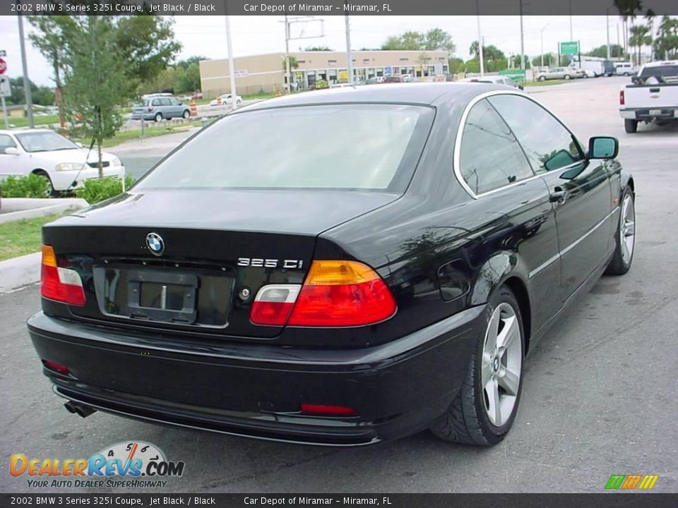 2002 BMW 3 Series 325i Coupe Jet Black / Black Photo #3