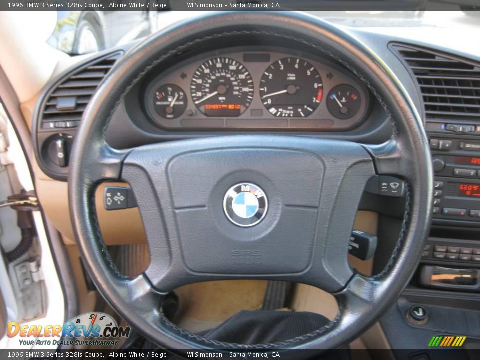1996 BMW 3 Series 328is Coupe Alpine White / Beige Photo #21