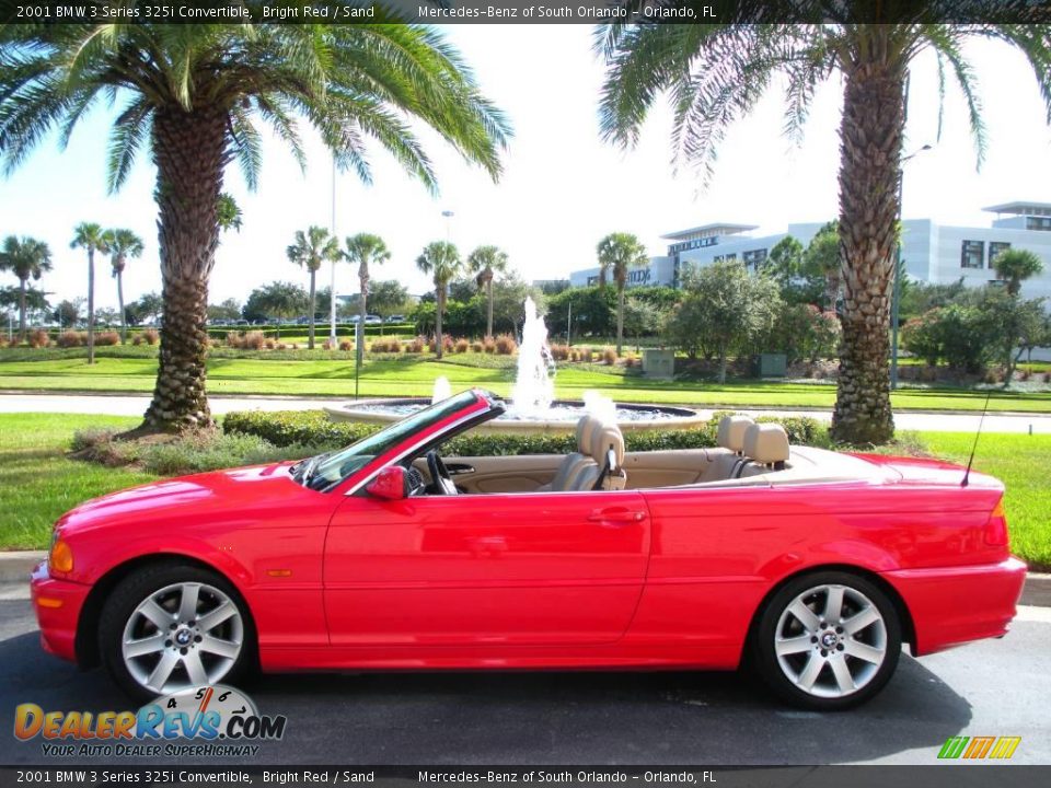2001 BMW 3 Series 325i Convertible Bright Red / Sand Photo #13