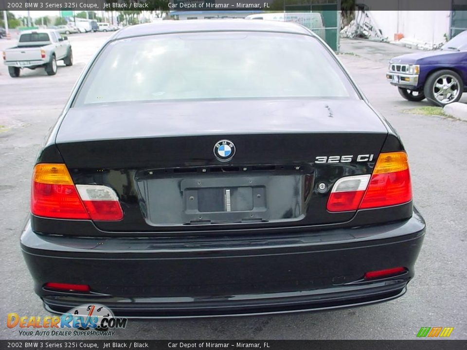 2002 BMW 3 Series 325i Coupe Jet Black / Black Photo #4