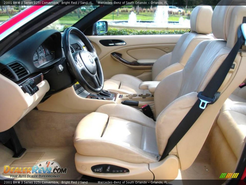 2001 BMW 3 Series 325i Convertible Bright Red / Sand Photo #16