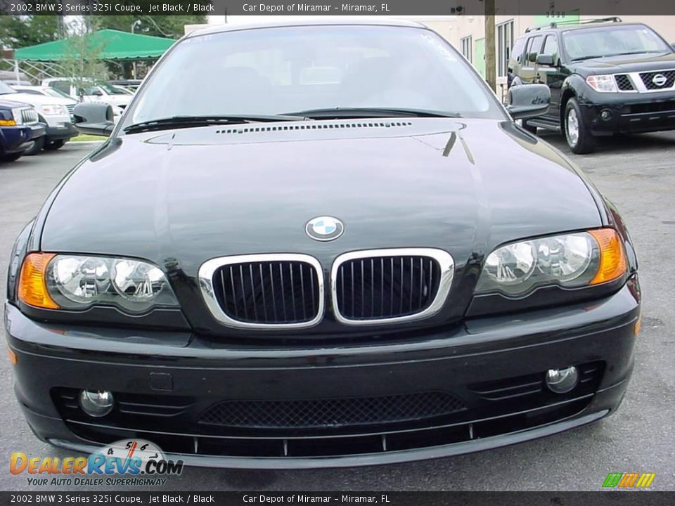 2002 BMW 3 Series 325i Coupe Jet Black / Black Photo #8