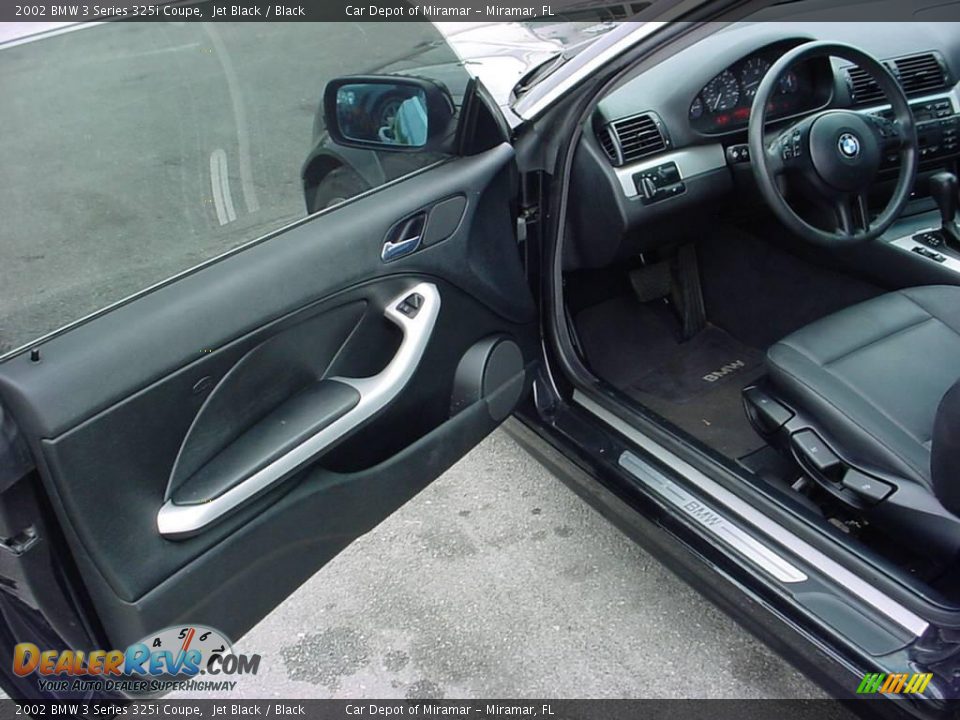 2002 BMW 3 Series 325i Coupe Jet Black / Black Photo #9