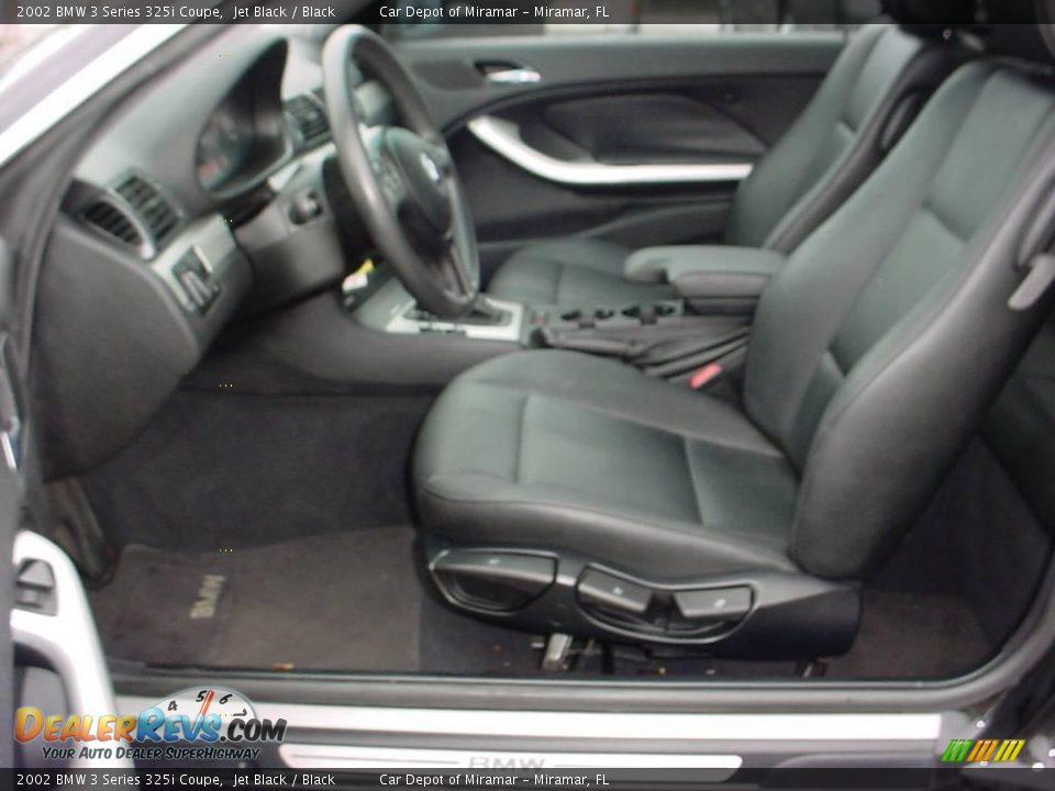 2002 BMW 3 Series 325i Coupe Jet Black / Black Photo #10
