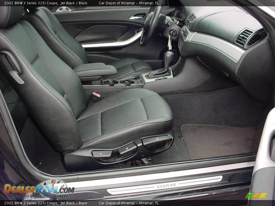 2002 BMW 3 Series 325i Coupe Jet Black / Black Photo #11
