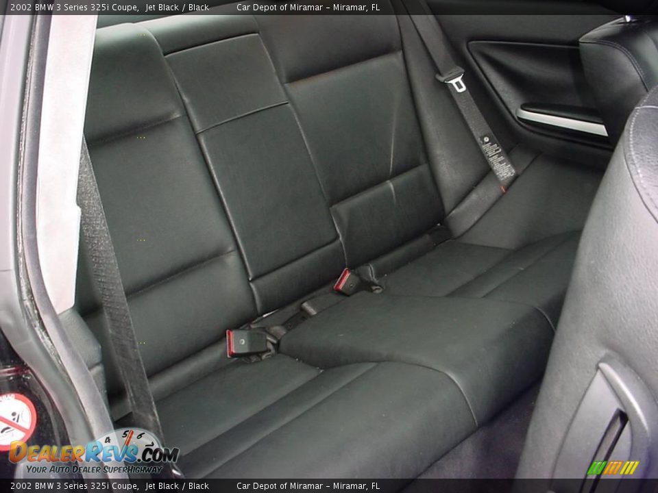 2002 BMW 3 Series 325i Coupe Jet Black / Black Photo #12
