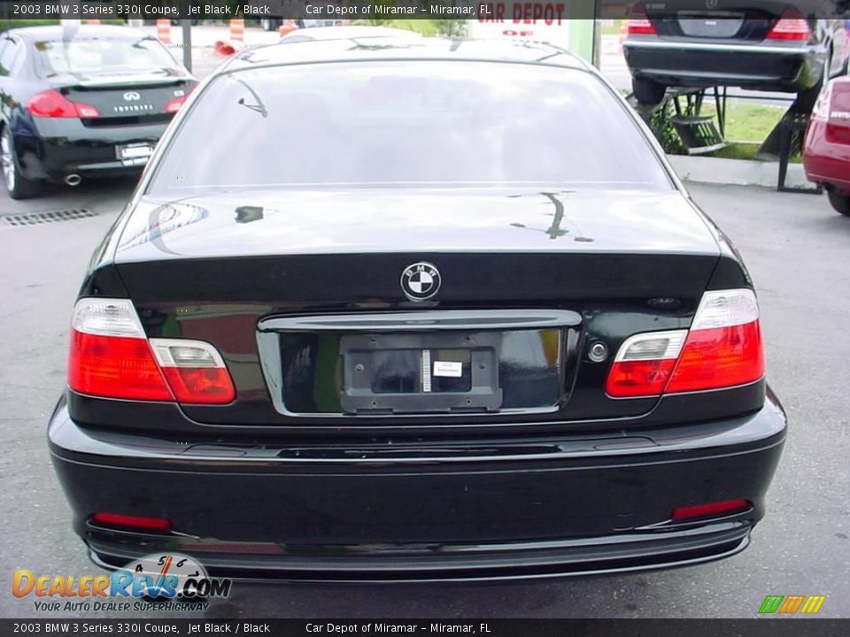 2003 BMW 3 Series 330i Coupe Jet Black / Black Photo #4