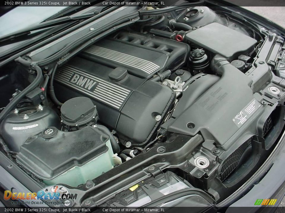 2002 BMW 3 Series 325i Coupe Jet Black / Black Photo #15
