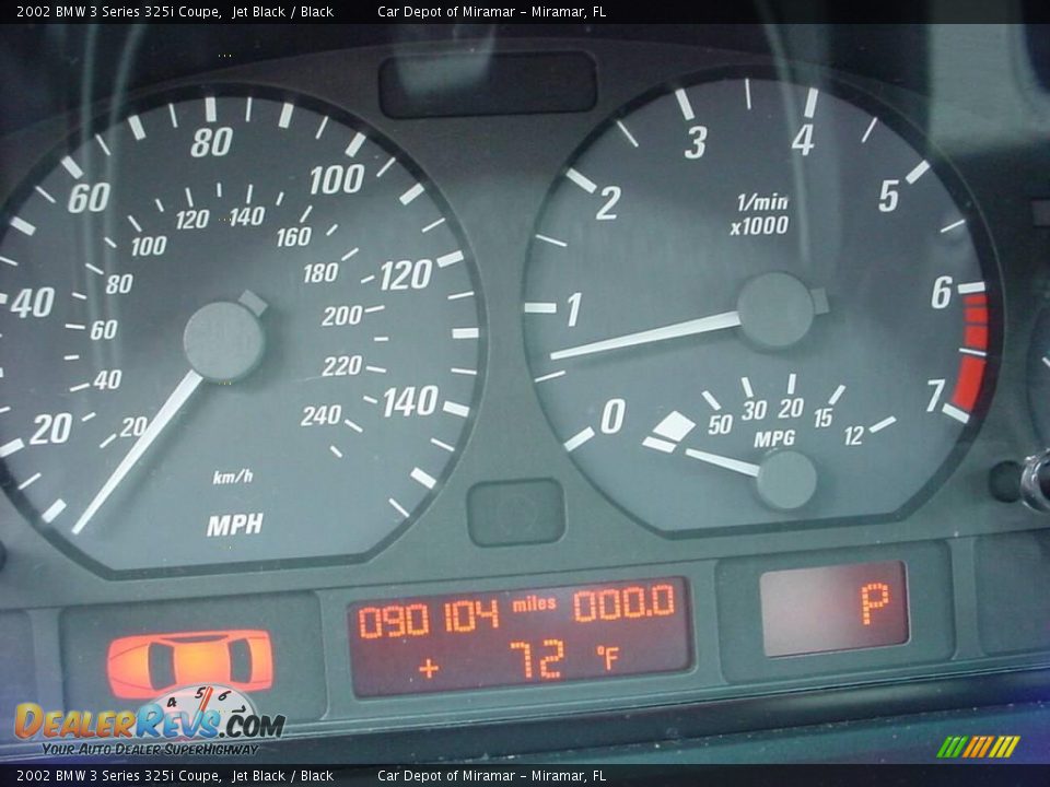2002 BMW 3 Series 325i Coupe Jet Black / Black Photo #16