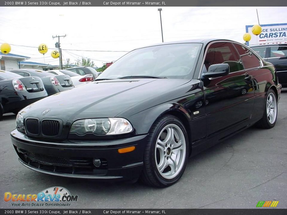 2003 BMW 3 Series 330i Coupe Jet Black / Black Photo #7