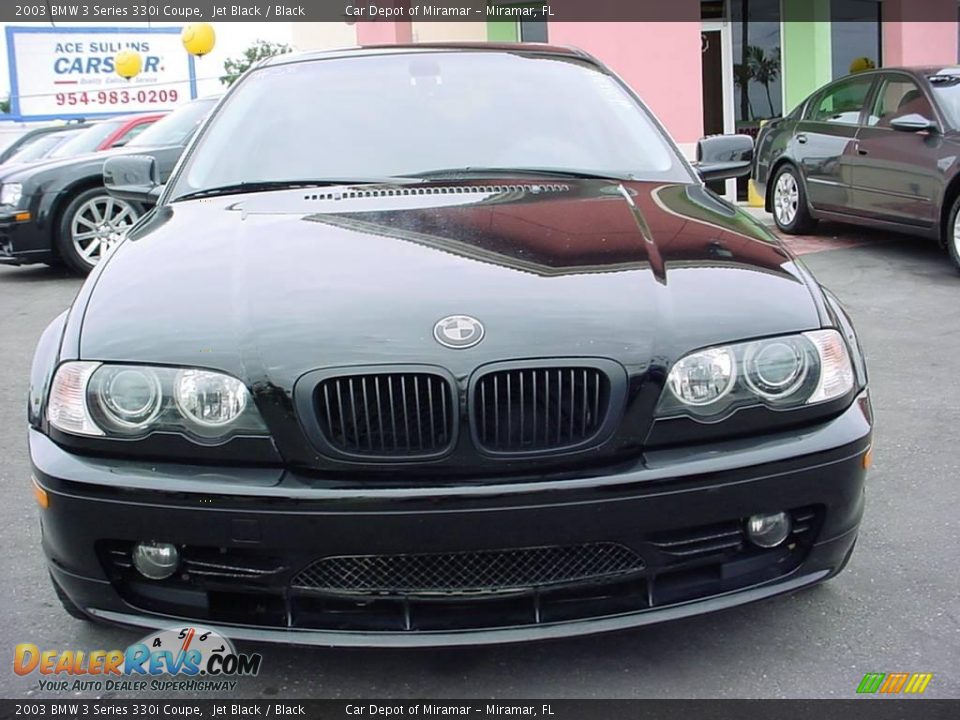 2003 BMW 3 Series 330i Coupe Jet Black / Black Photo #8