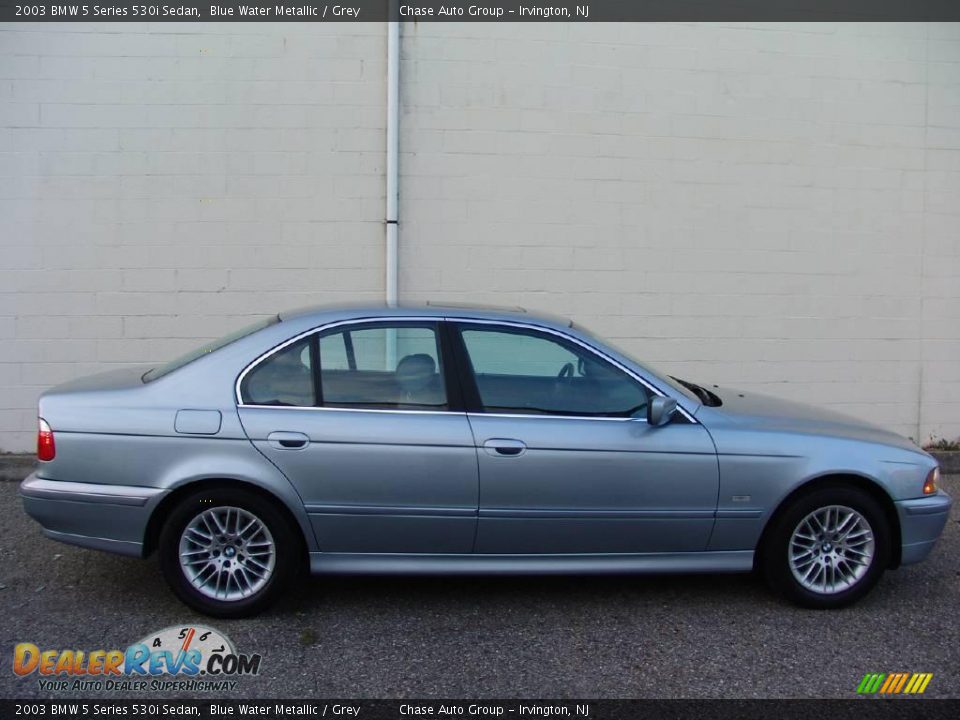 2003 BMW 5 Series 530i Sedan Blue Water Metallic / Grey Photo #3