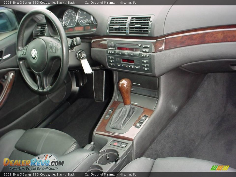 2003 BMW 3 Series 330i Coupe Jet Black / Black Photo #14