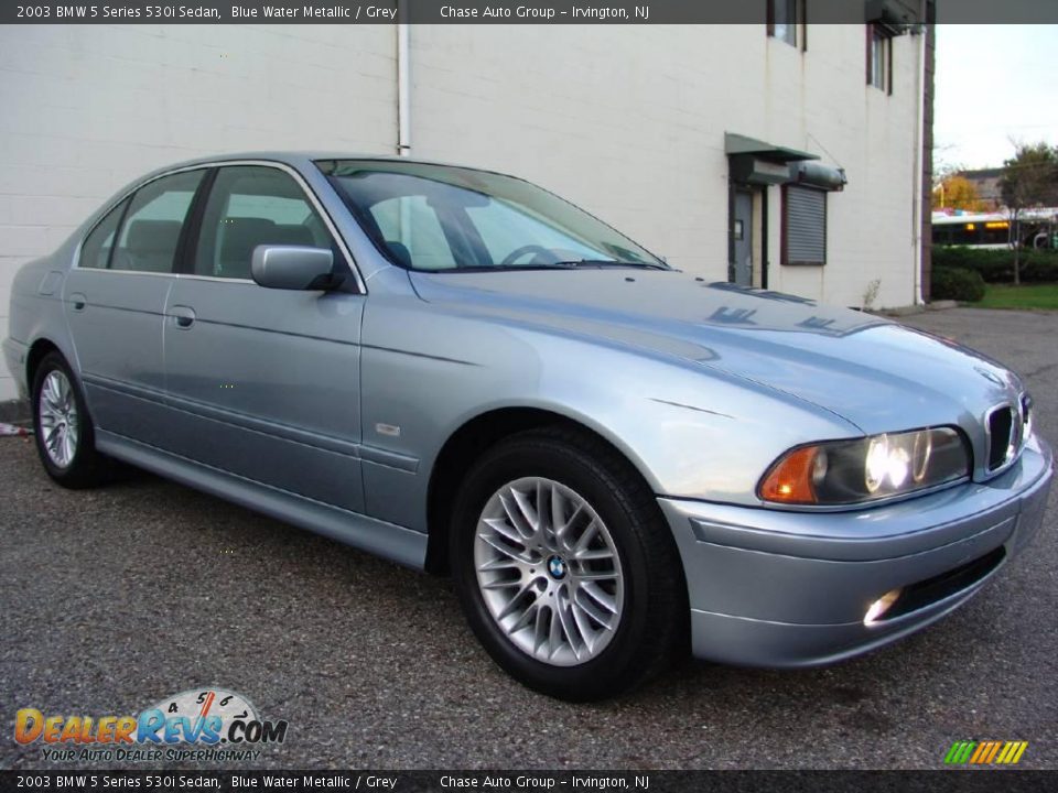2003 BMW 5 Series 530i Sedan Blue Water Metallic / Grey Photo #6