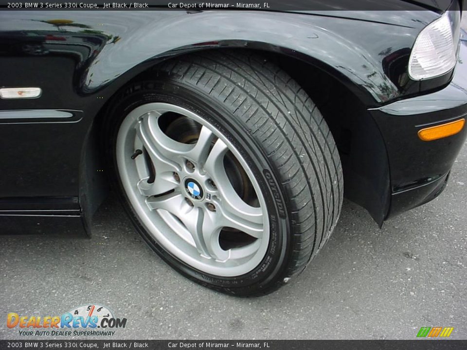 2003 BMW 3 Series 330i Coupe Jet Black / Black Photo #15