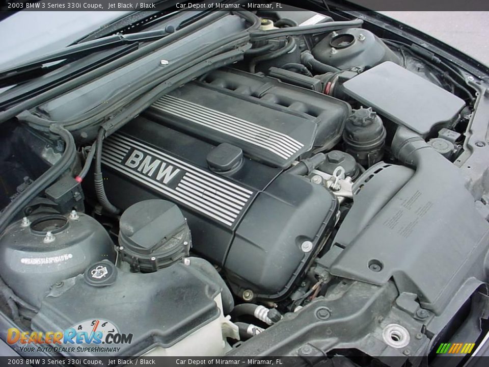 2003 BMW 3 Series 330i Coupe Jet Black / Black Photo #16