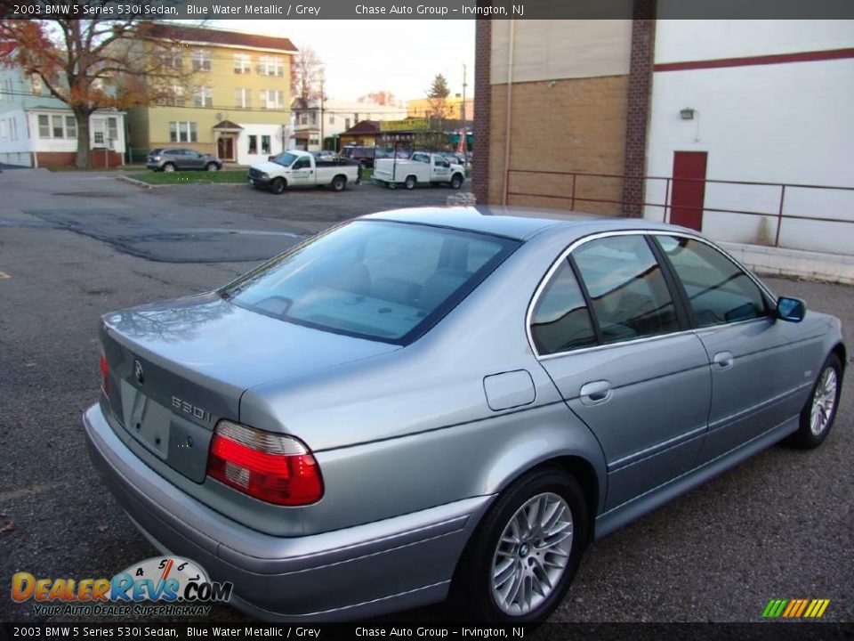 2003 BMW 5 Series 530i Sedan Blue Water Metallic / Grey Photo #8