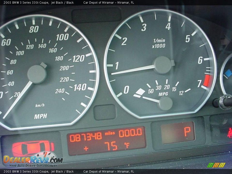 2003 BMW 3 Series 330i Coupe Jet Black / Black Photo #17