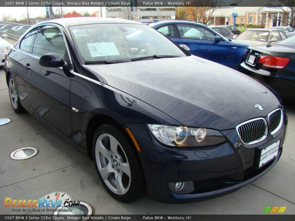 2007 BMW 3 Series 328xi Coupe Monaco Blue Metallic / Cream Beige Photo #3