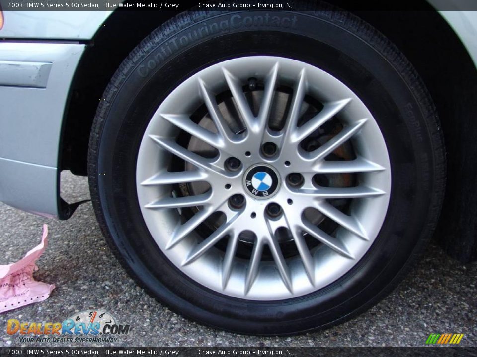 2003 BMW 5 Series 530i Sedan Blue Water Metallic / Grey Photo #12