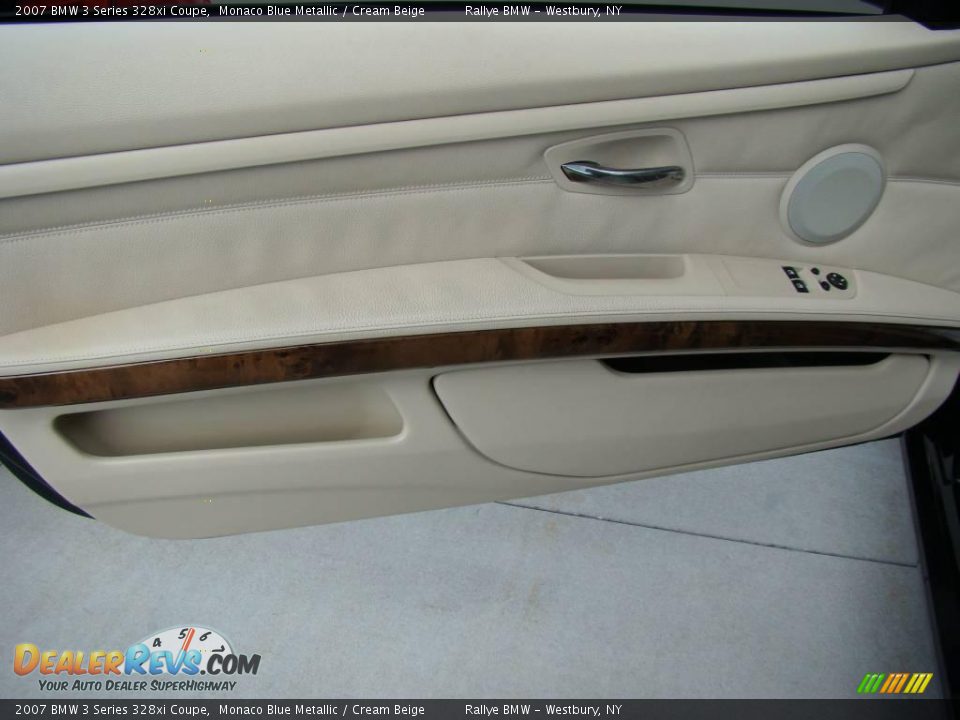 2007 BMW 3 Series 328xi Coupe Monaco Blue Metallic / Cream Beige Photo #7