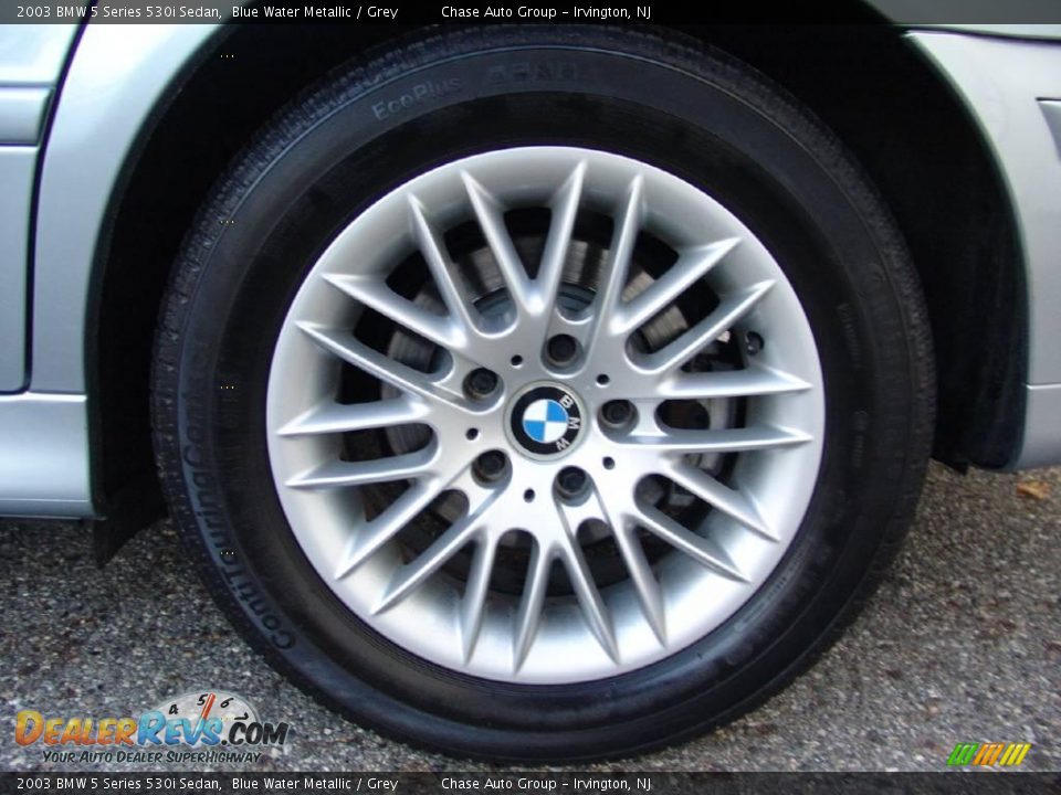 2003 BMW 5 Series 530i Sedan Blue Water Metallic / Grey Photo #13
