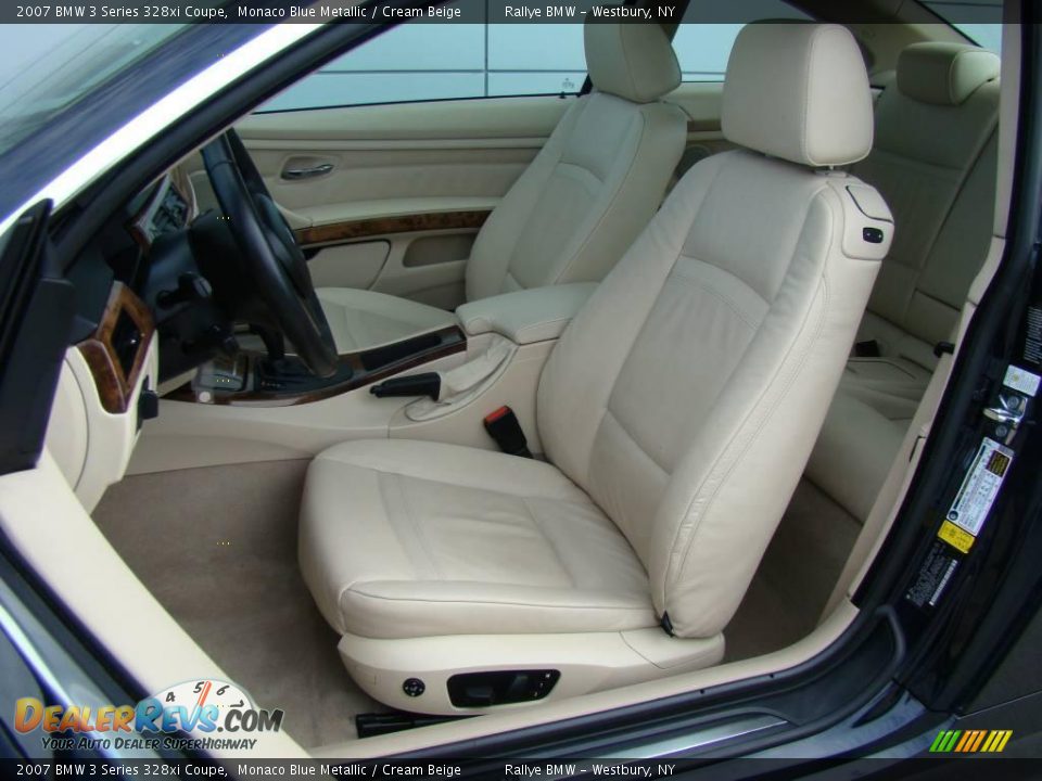 2007 BMW 3 Series 328xi Coupe Monaco Blue Metallic / Cream Beige Photo #8