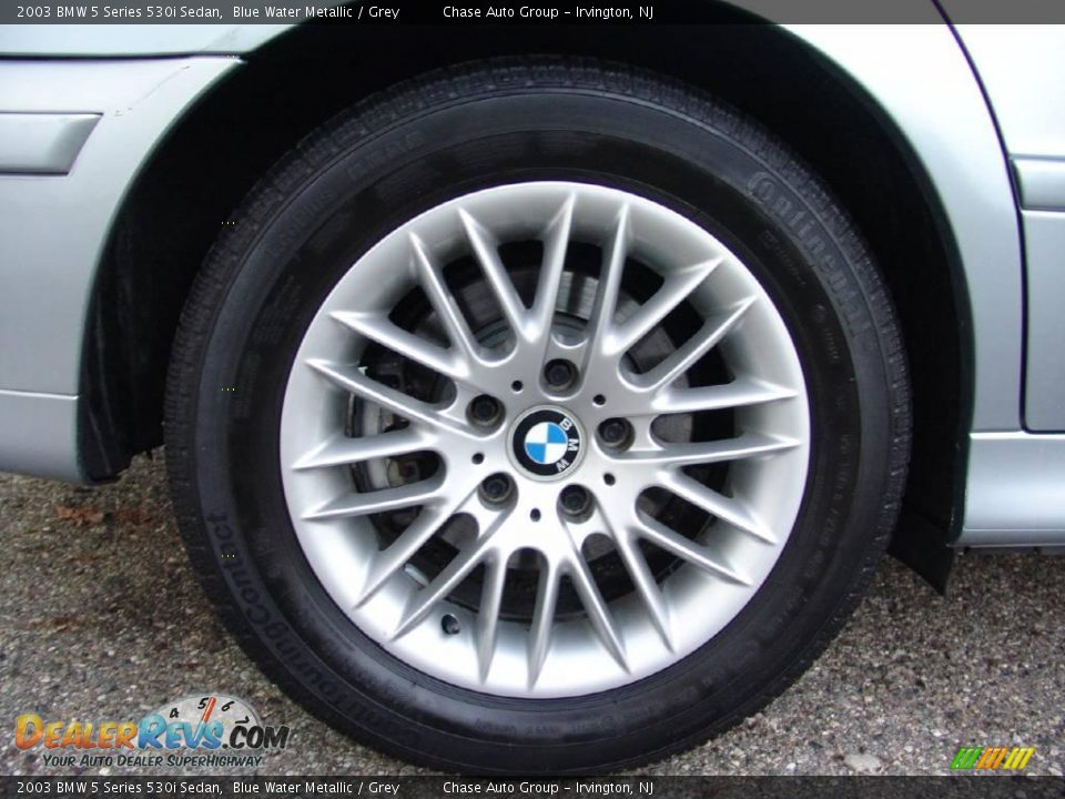 2003 BMW 5 Series 530i Sedan Blue Water Metallic / Grey Photo #14