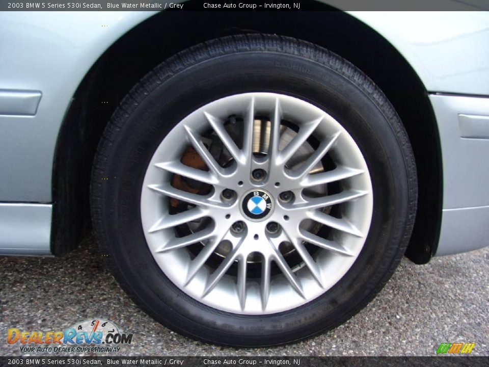 2003 BMW 5 Series 530i Sedan Blue Water Metallic / Grey Photo #15