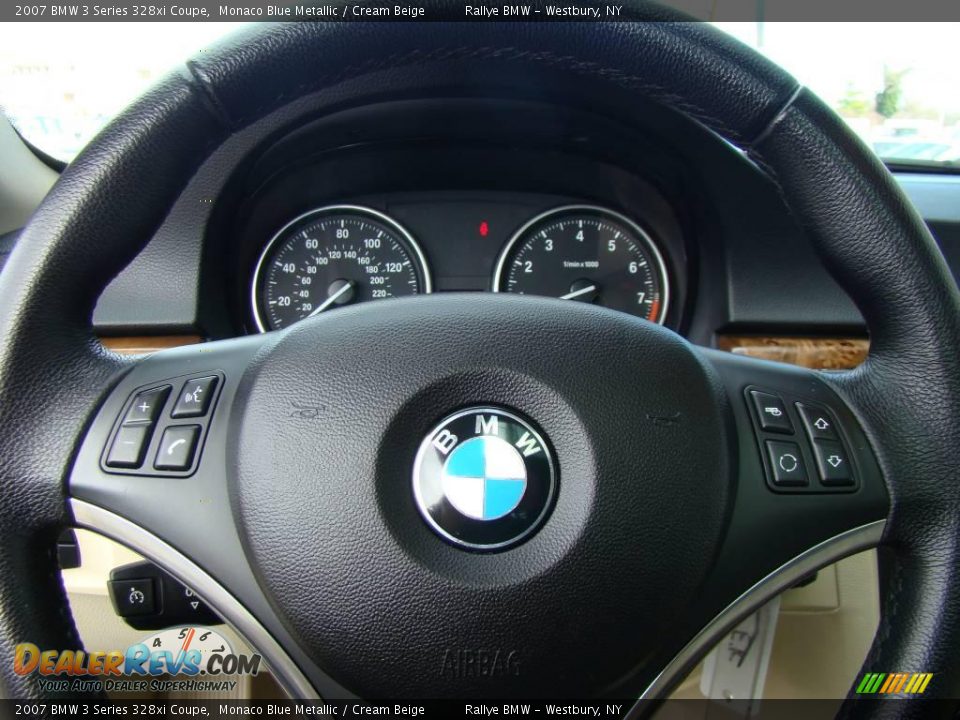2007 BMW 3 Series 328xi Coupe Monaco Blue Metallic / Cream Beige Photo #11