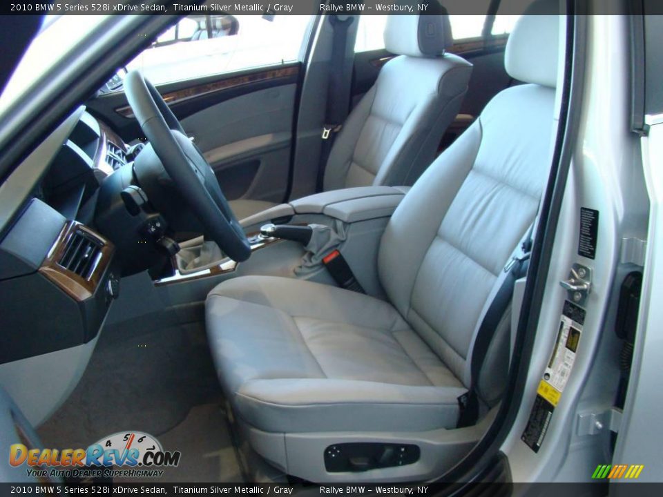 2010 BMW 5 Series 528i xDrive Sedan Titanium Silver Metallic / Gray Photo #7