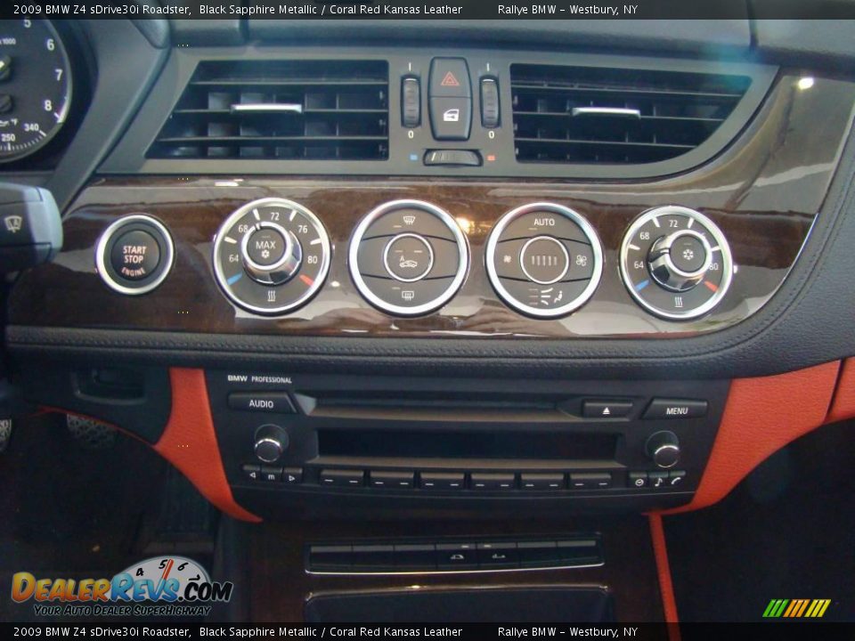 2009 BMW Z4 sDrive30i Roadster Black Sapphire Metallic / Coral Red Kansas Leather Photo #12