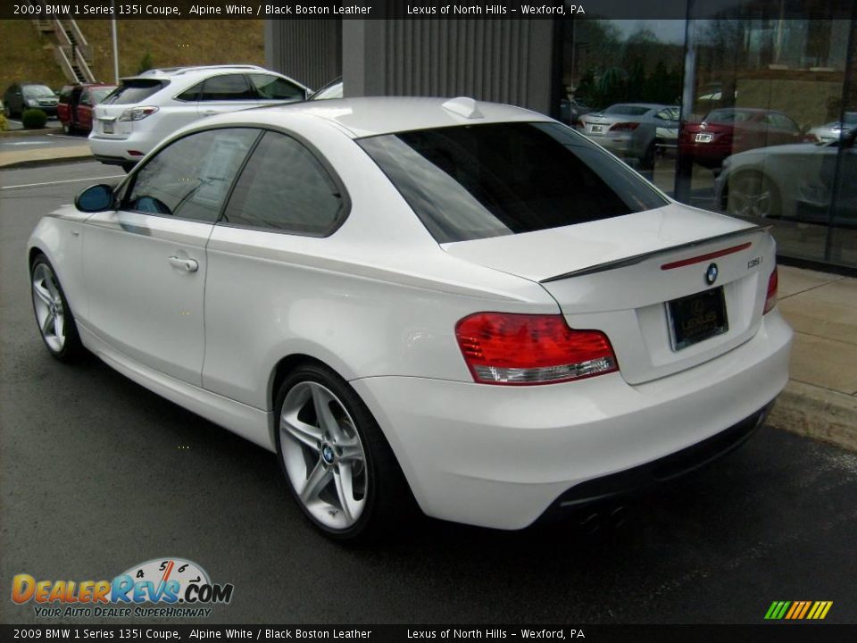 2009 BMW 1 Series 135i Coupe Alpine White / Black Boston Leather Photo #3