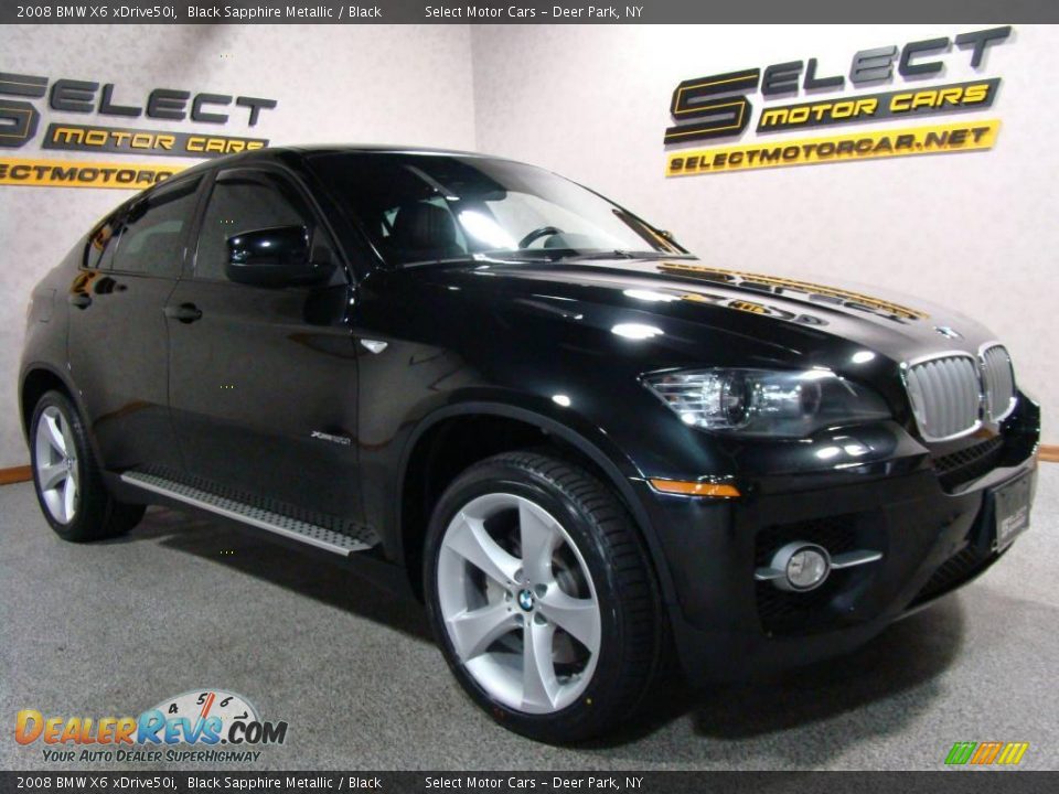 2008 BMW X6 xDrive50i Black Sapphire Metallic / Black Photo #3