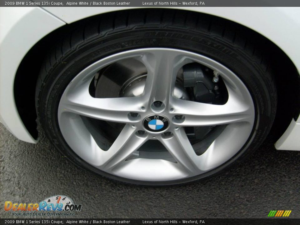 2009 BMW 1 Series 135i Coupe Alpine White / Black Boston Leather Photo #10