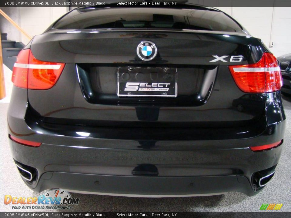 2008 BMW X6 xDrive50i Black Sapphire Metallic / Black Photo #5
