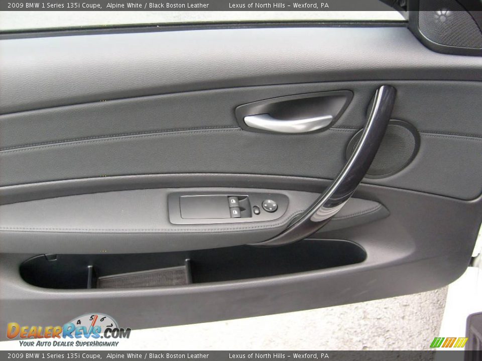 2009 BMW 1 Series 135i Coupe Alpine White / Black Boston Leather Photo #14