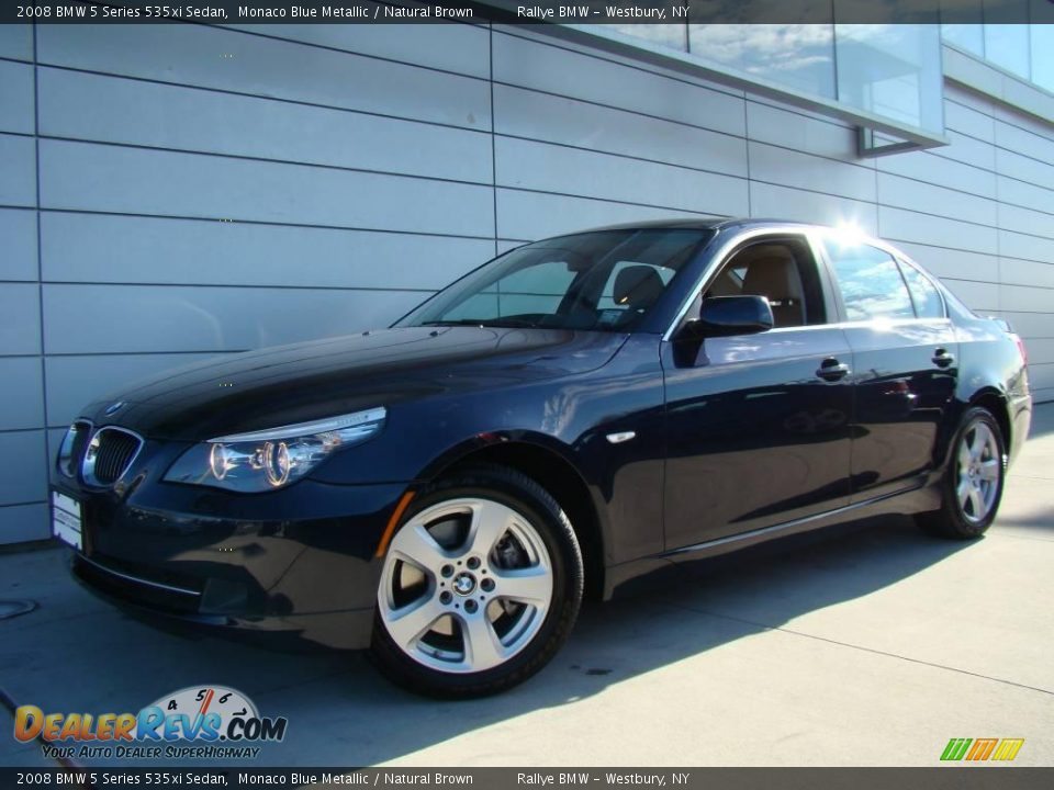 2008 BMW 5 Series 535xi Sedan Monaco Blue Metallic / Natural Brown Photo #1