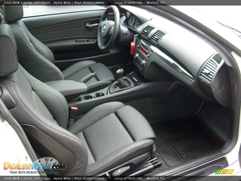 2009 BMW 1 Series 135i Coupe Alpine White / Black Boston Leather Photo #18