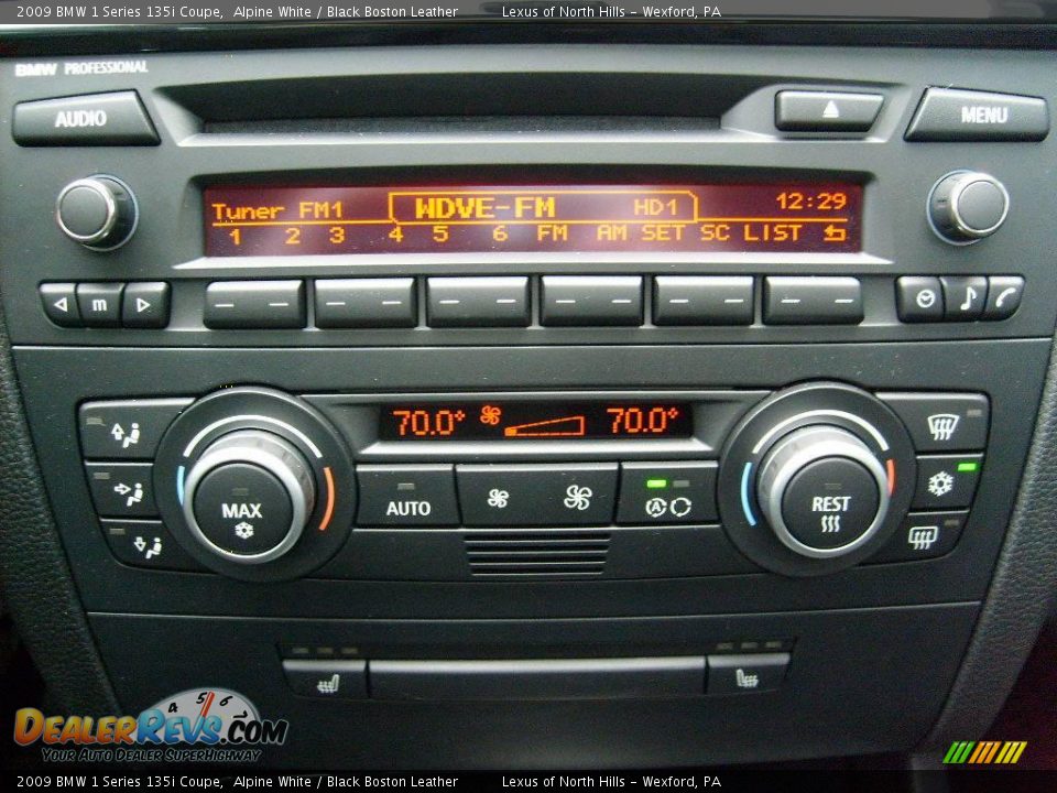 2009 BMW 1 Series 135i Coupe Alpine White / Black Boston Leather Photo #19