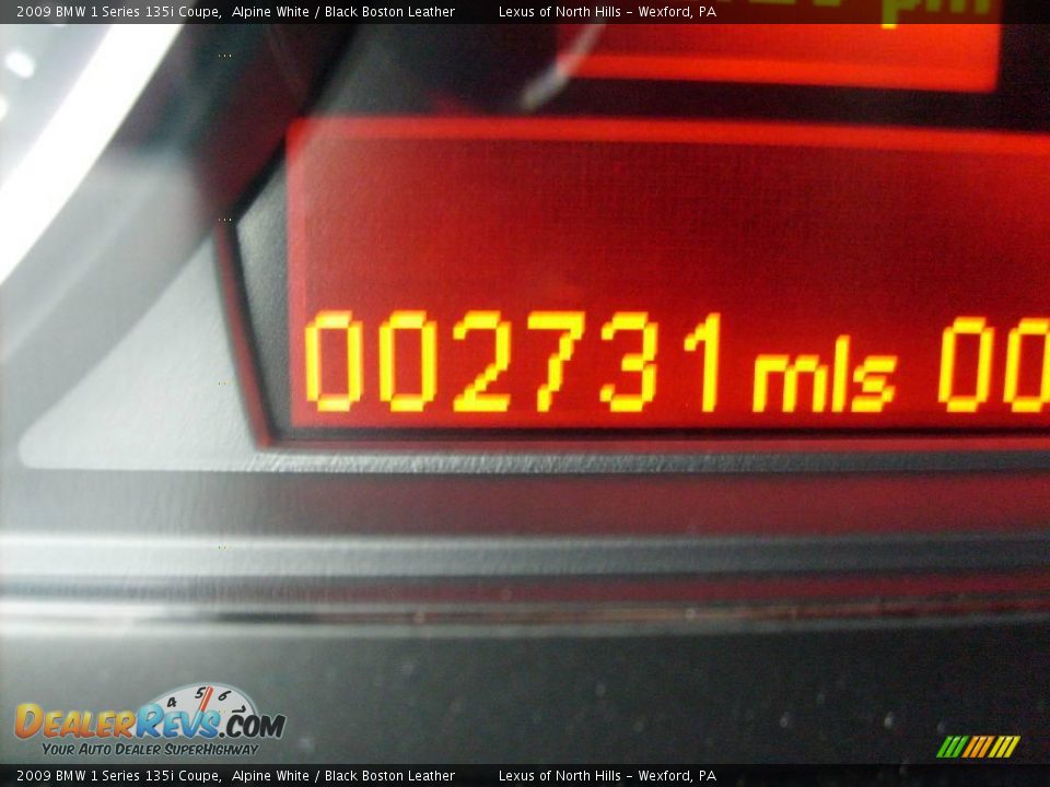 2009 BMW 1 Series 135i Coupe Alpine White / Black Boston Leather Photo #20