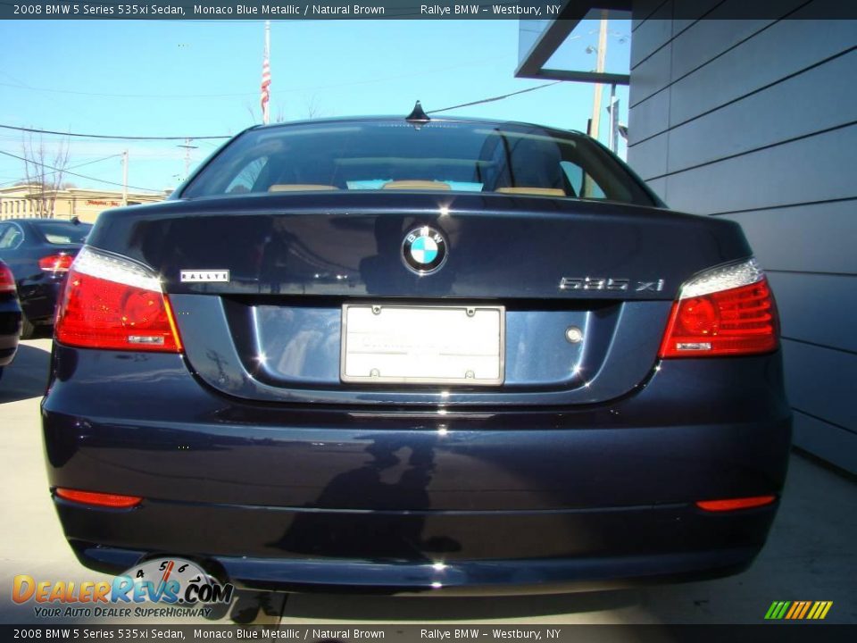 2008 BMW 5 Series 535xi Sedan Monaco Blue Metallic / Natural Brown Photo #4