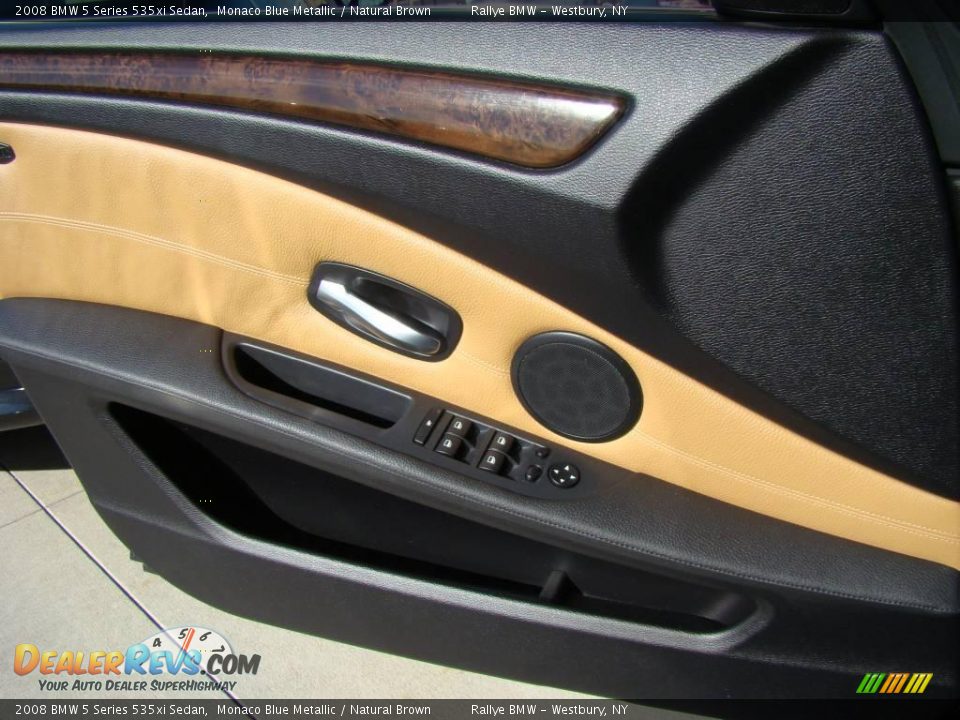 2008 BMW 5 Series 535xi Sedan Monaco Blue Metallic / Natural Brown Photo #7