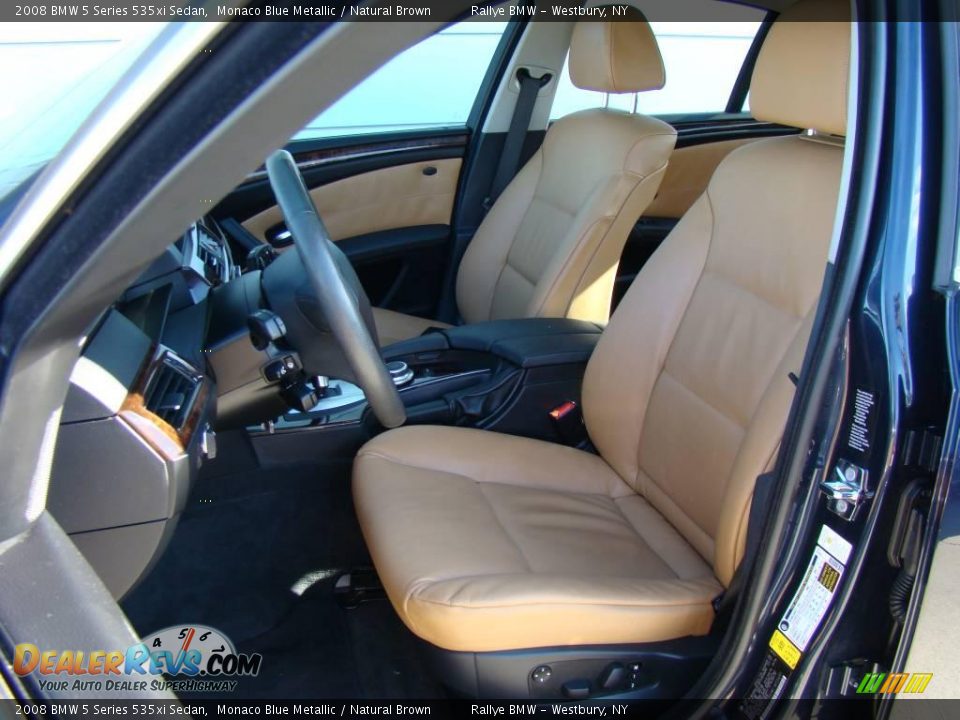 2008 BMW 5 Series 535xi Sedan Monaco Blue Metallic / Natural Brown Photo #8