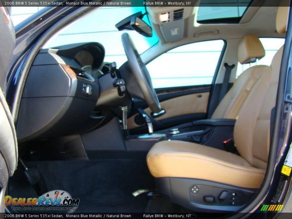 2008 BMW 5 Series 535xi Sedan Monaco Blue Metallic / Natural Brown Photo #9