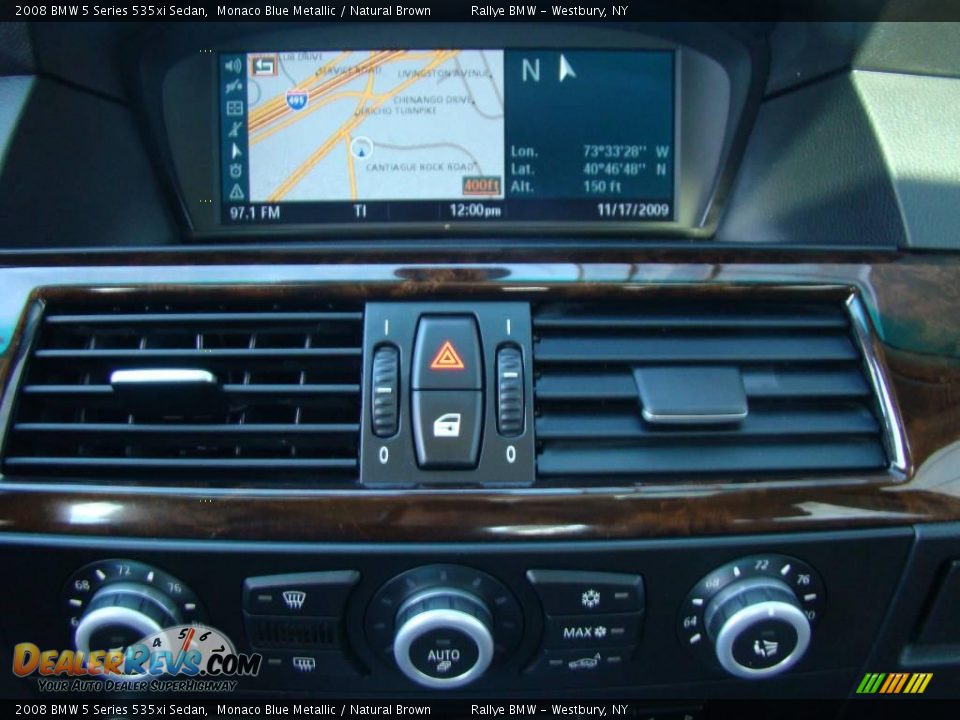 2008 BMW 5 Series 535xi Sedan Monaco Blue Metallic / Natural Brown Photo #11