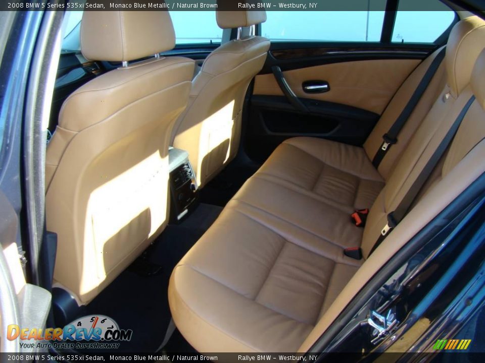 2008 BMW 5 Series 535xi Sedan Monaco Blue Metallic / Natural Brown Photo #14